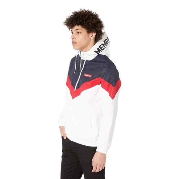 Members Only Half Zip Windbreaker Red, White, Blue M - Picture 2 of 11